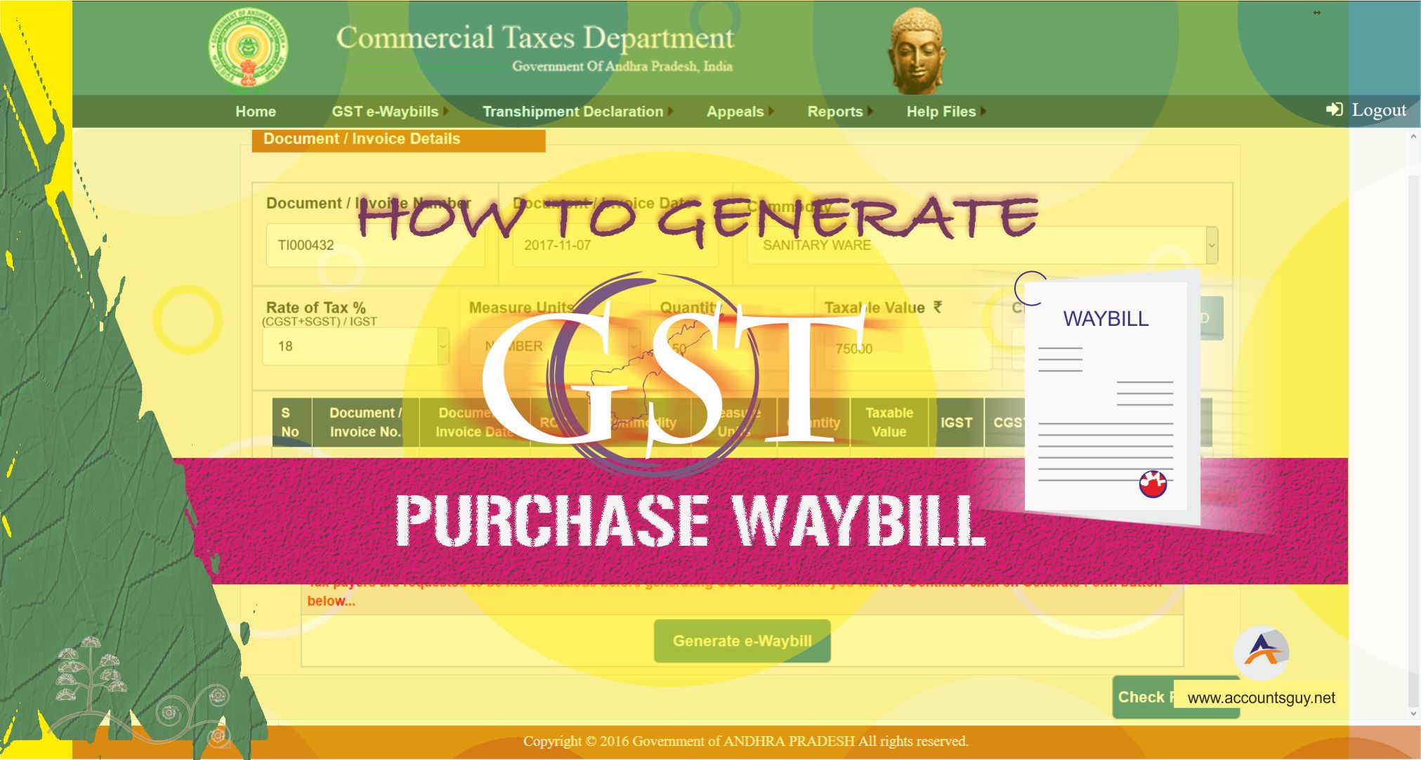 GST Purchase Waybill