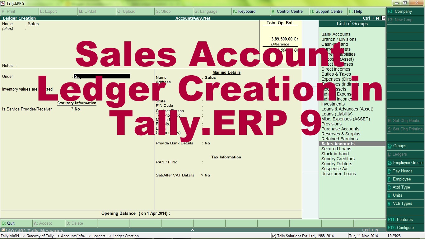 how-to-create-sales-account-ledger-in-tahow-to-create-sales-account