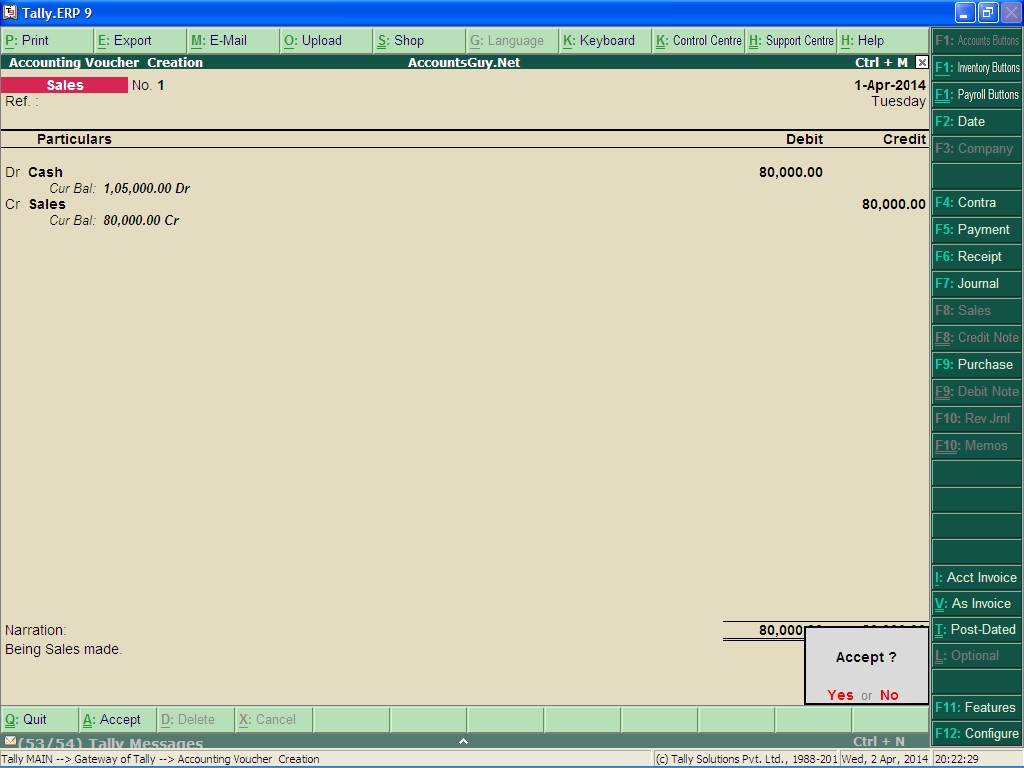 how-to-record-sales-transaction-in-tally-erp-9-accountsguy